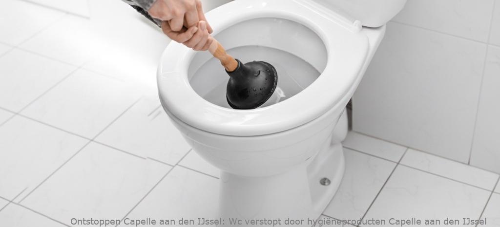 Wc verstopt door hygiëneproducten Capelle aan den IJssel